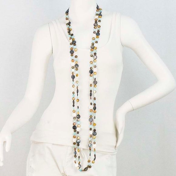 Necklace Mother of Pearl set/2 strands - Picture 2 of 3